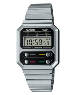 Reloj Casio Alien plateado A100WE-1AEF