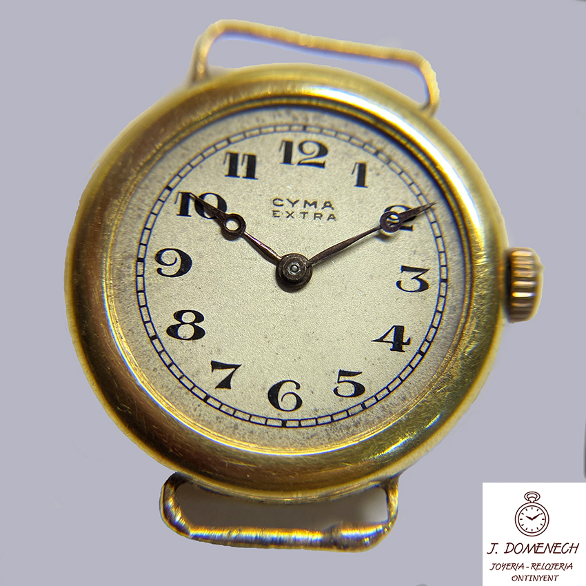 Reloj Cyma Extra antiguo de oro para mujer